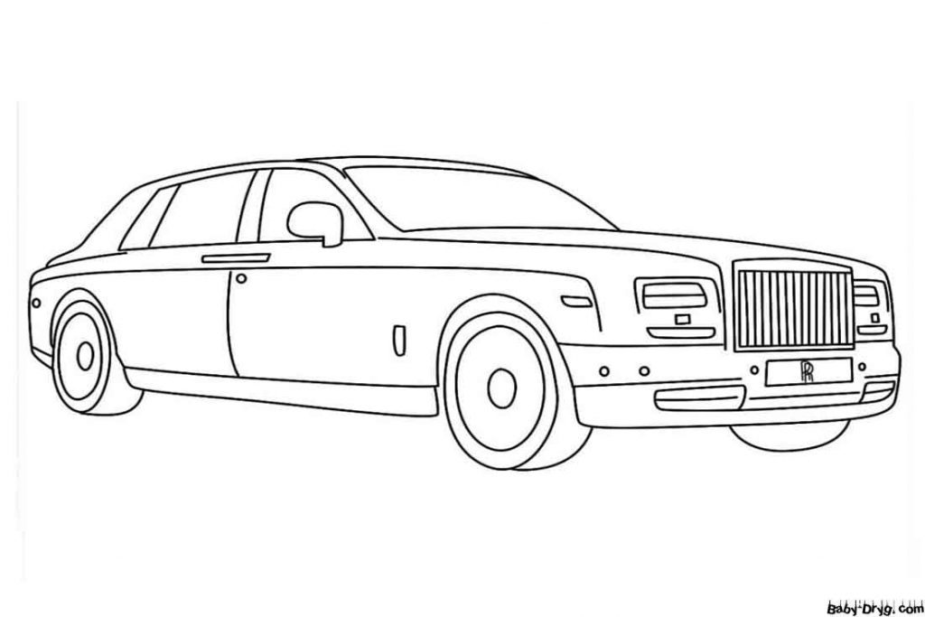 Rolls Royce Free Printable Coloring Page | Coloring Rolls Royce