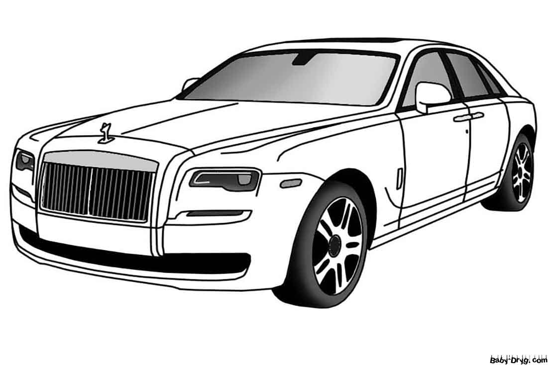Rolls Royce Ghost Coloring Page | Coloring Rolls Royce