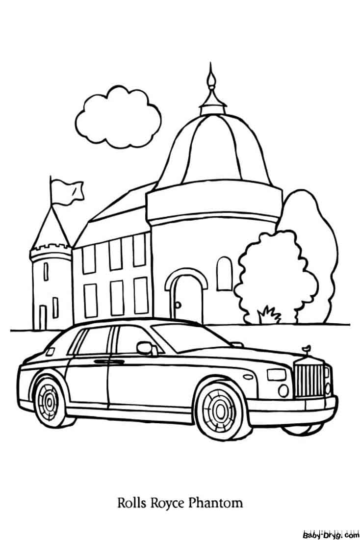 Rolls Royce Phantom Coloring Page | Coloring Rolls Royce