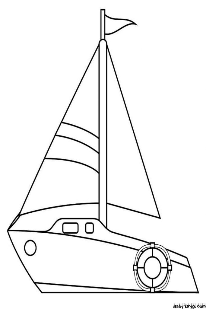 Sailboat Coloring Page | Coloring Sailboats