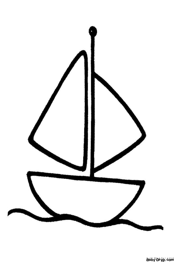Sailboat for Kids Coloring Page | Coloring Sailboats