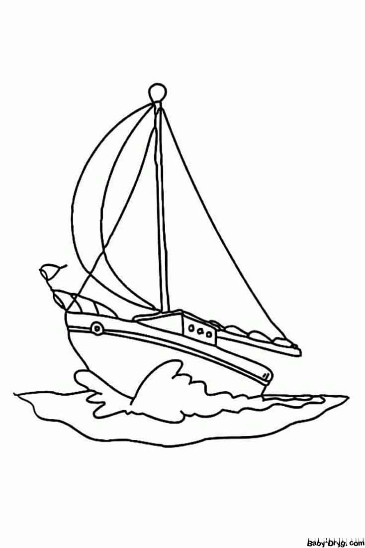 Sailboat for Preschool Coloring Page | Coloring Sailboats