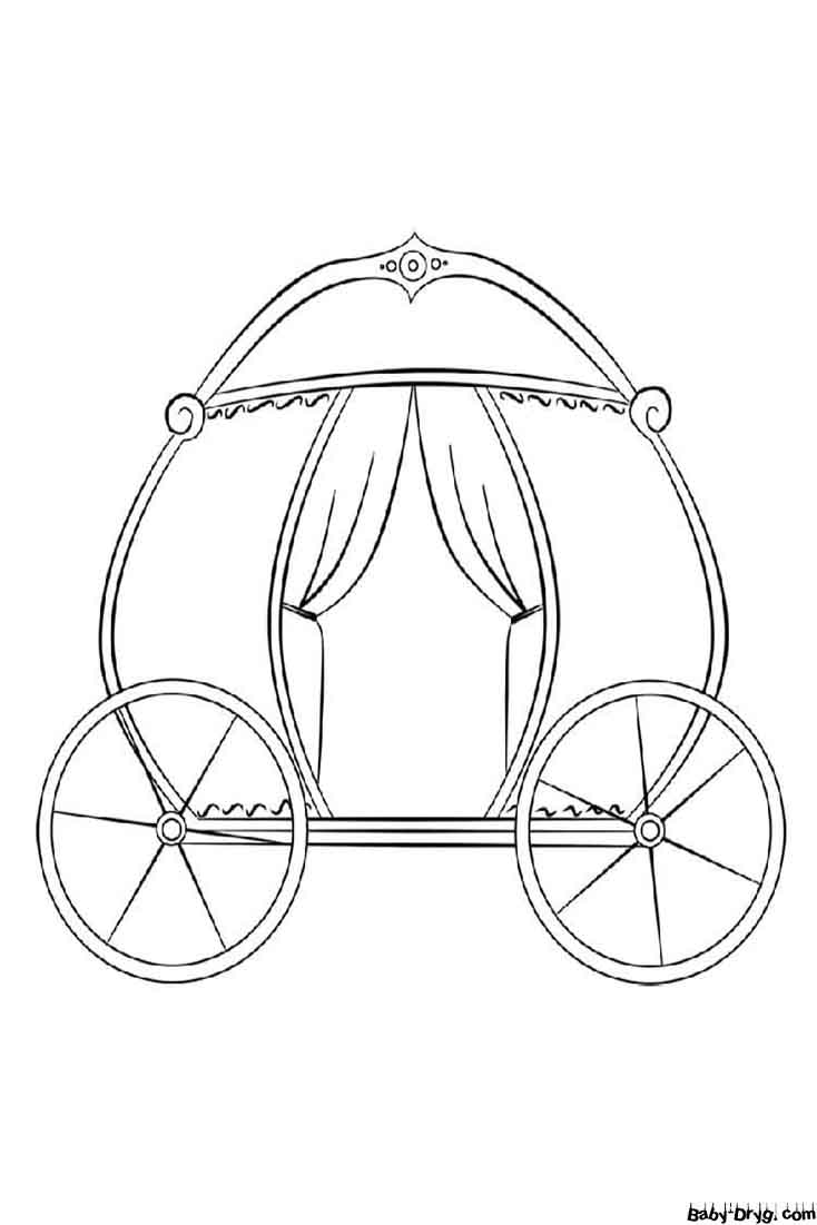 Simple Carriage Coloring Page | Coloring Carriages