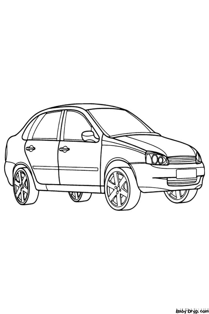 Simple Hatchback Car Design Coloring Page | Coloring Car Designs