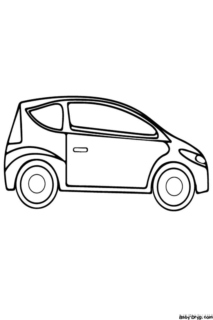 Simple Micro Car Design Coloring Page | Coloring Car Designs