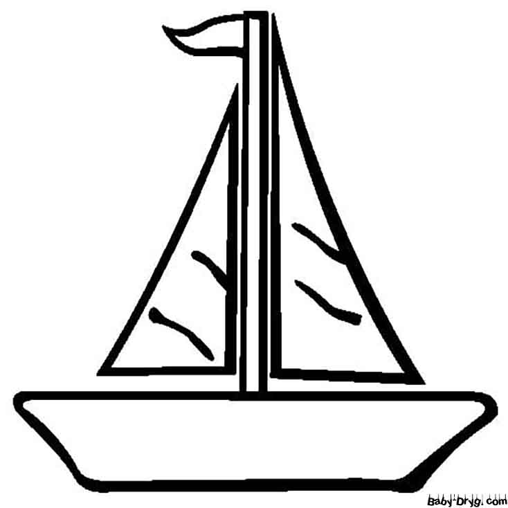 Simple Sailboat Coloring Page | Coloring Sailboats