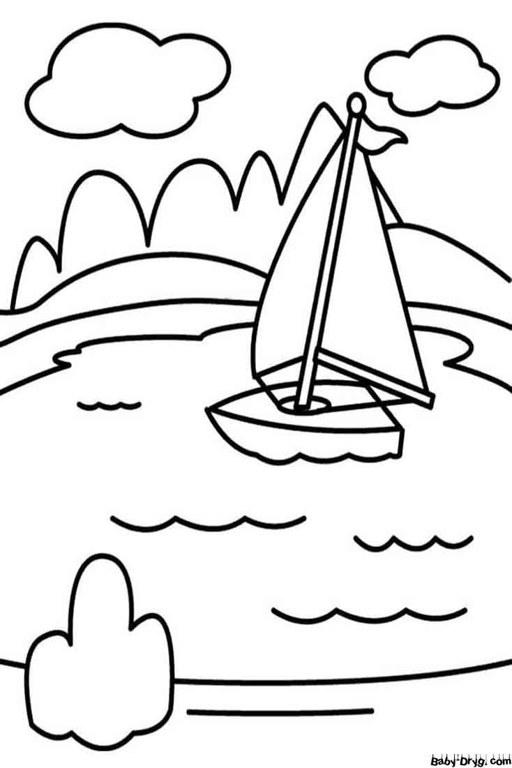 Small Sailboat Coloring Page | Coloring Sailboats