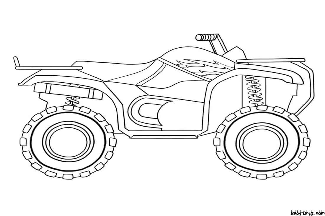 The ATV is cool Coloring Page | Coloring ATV (Quad bike)
