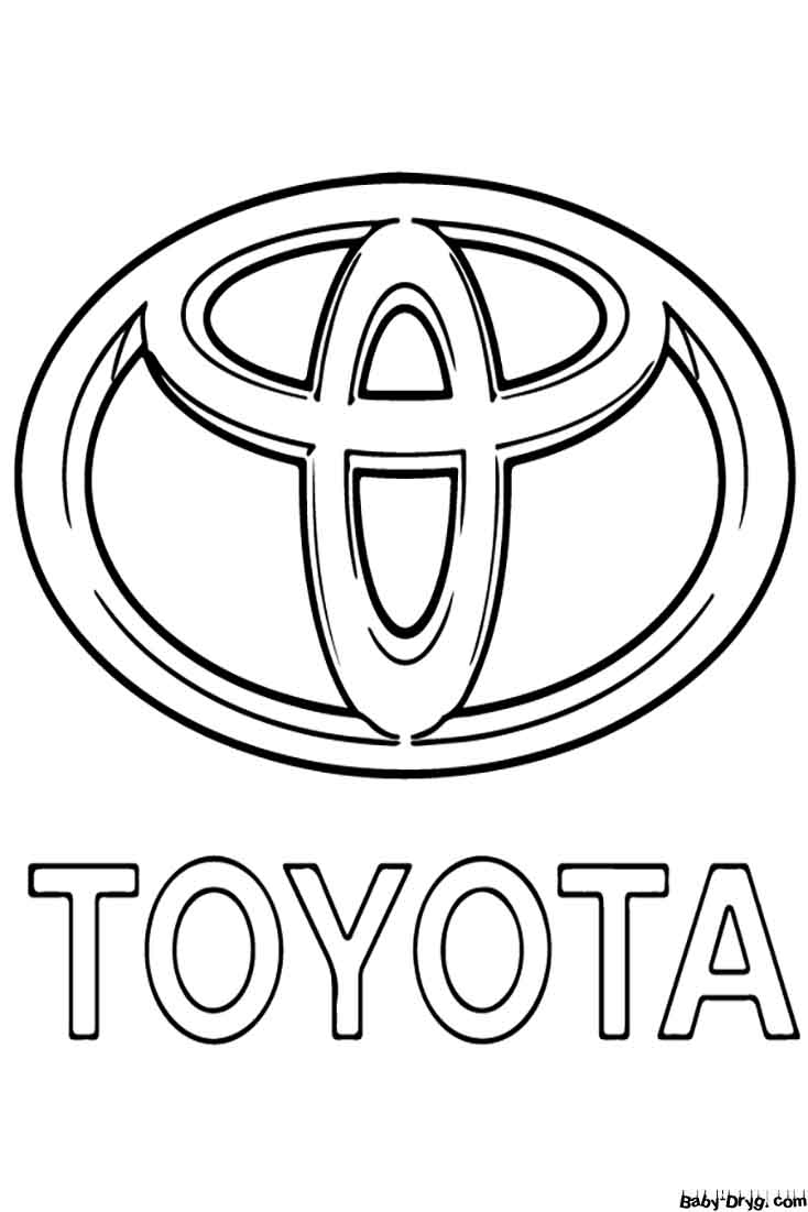 Toyota Car Logo Coloring Page | Coloring Car Logo