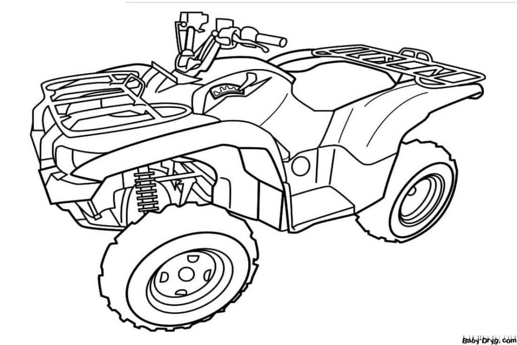 Yamaha ATV Coloring Page | Coloring ATV (Quad bike)