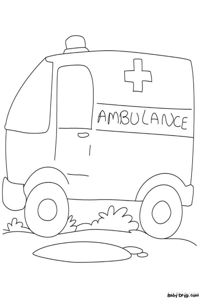 Ambulance Van Coloring Page | Coloring Van