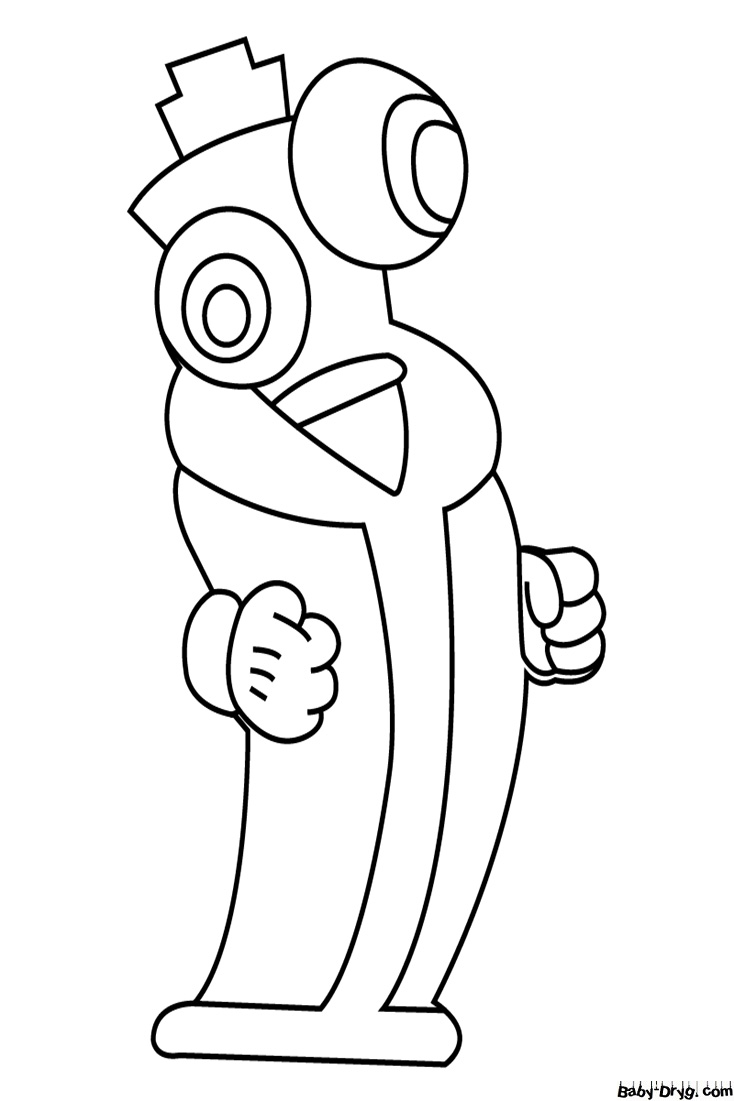 Cute Kinger from the Amazing Digital Circus Coloring Page | Coloring The Amazing Digital Circus
