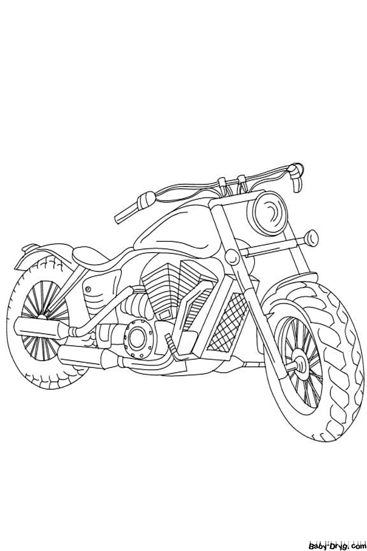 Free Harley Davidson Motorcycle Coloring Page | Coloring Harley Davidson