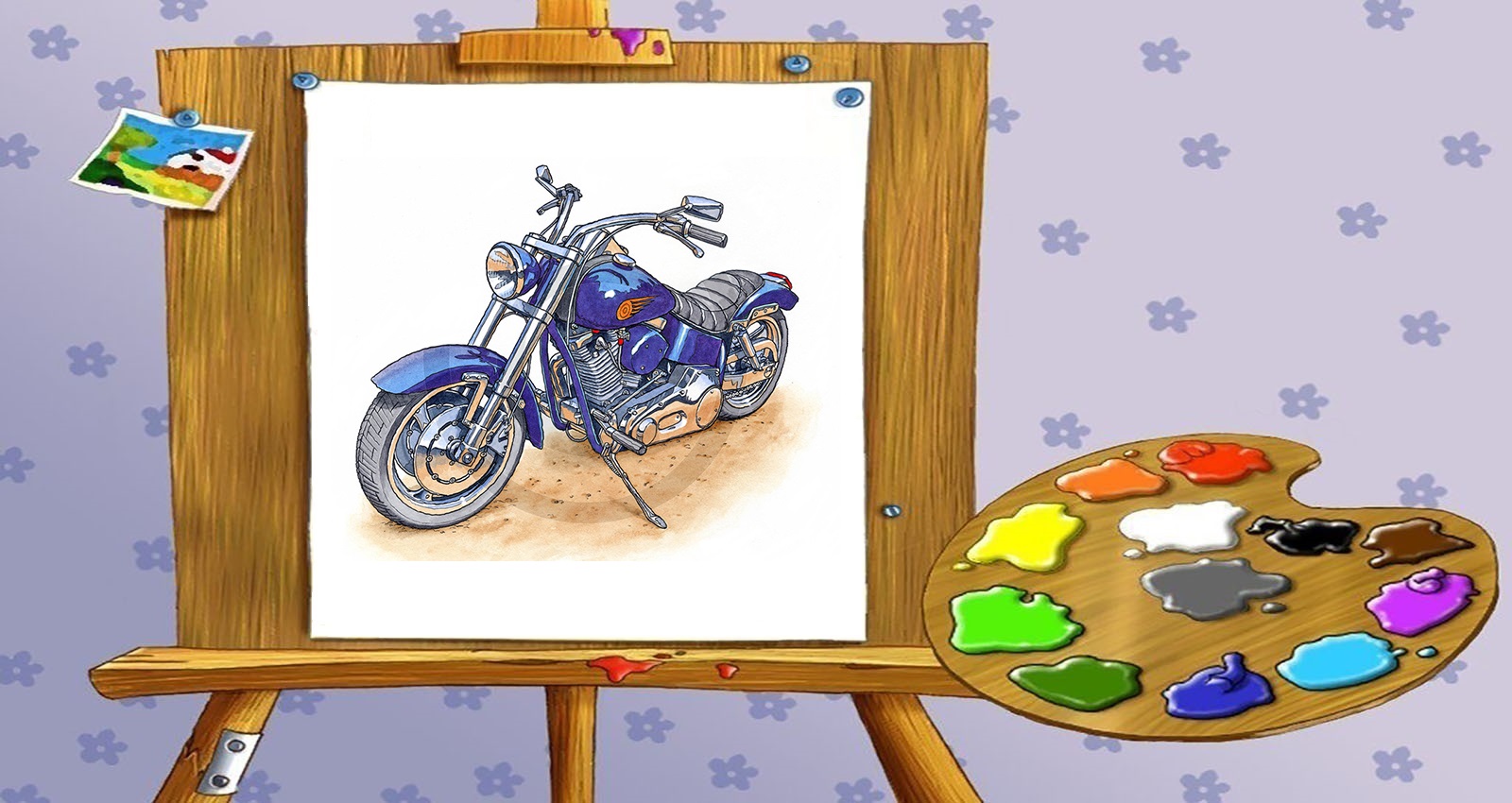 Harley Davidson motorcycle Coloring Pages | Print Coloring Page