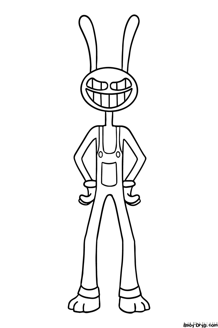 Naughty Jax Coloring Page | Coloring The Amazing Digital Circus