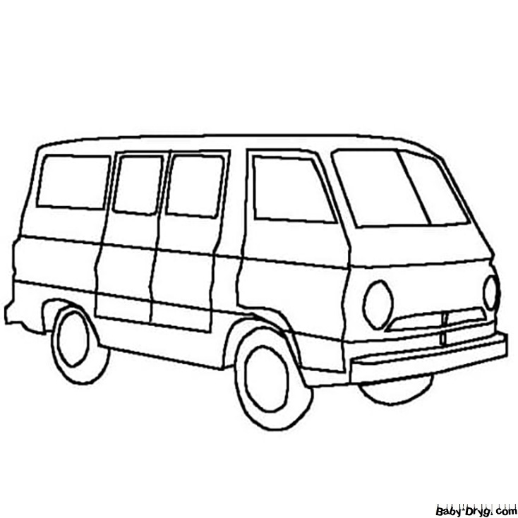 Normal Van Coloring Page | Coloring Van