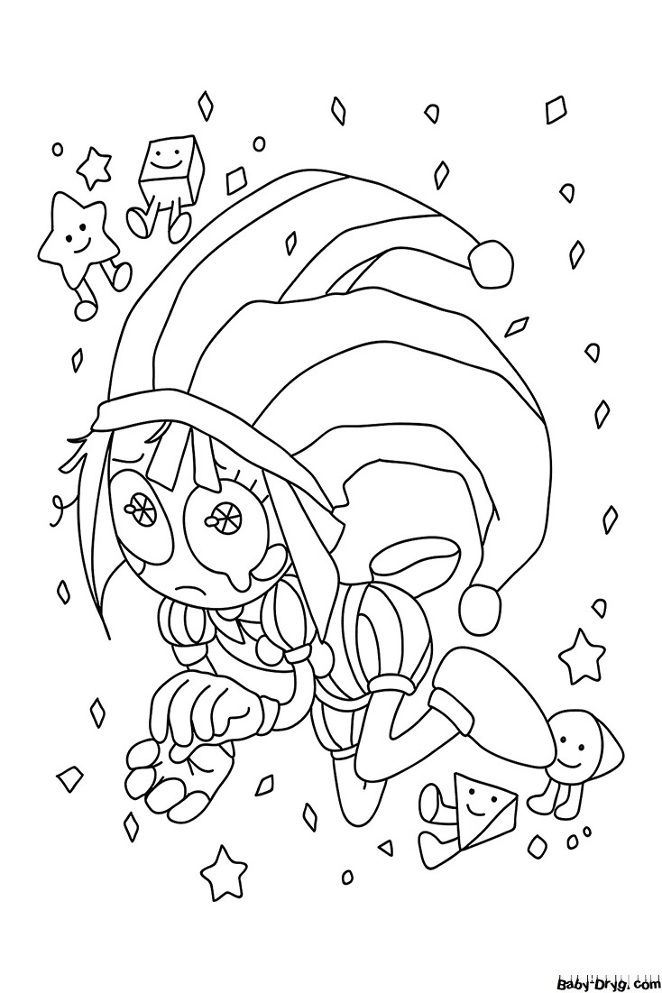 Pomni from the digital circus Coloring Page | Coloring The Amazing Digital Circus