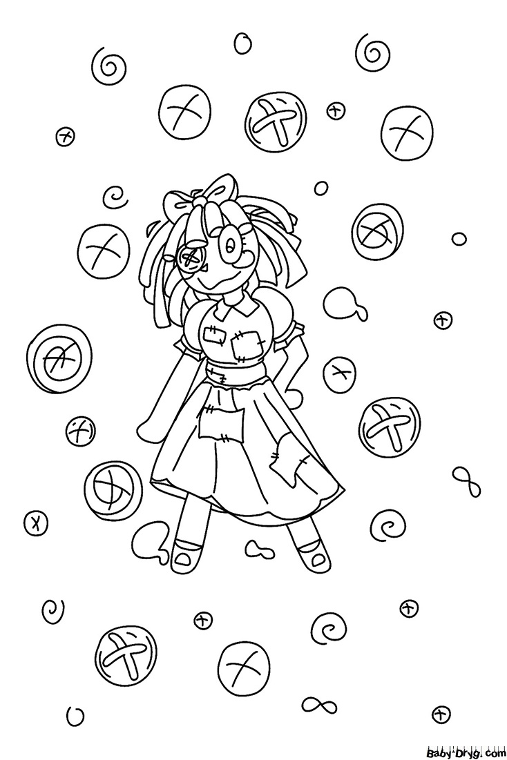 Ragata from the digital circus Coloring Page | Coloring The Amazing Digital Circus