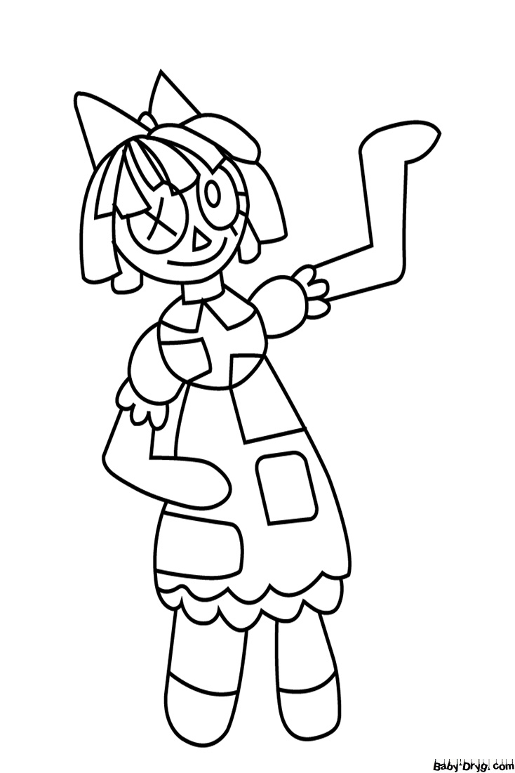 Ragatha Like a Doll Coloring Page | Coloring The Amazing Digital Circus