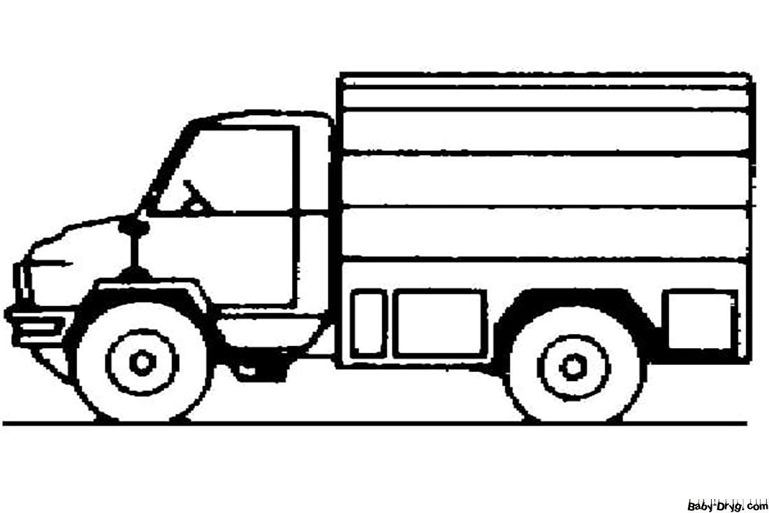 Раскраска Фургон для доставки | Раскраски Фургоны