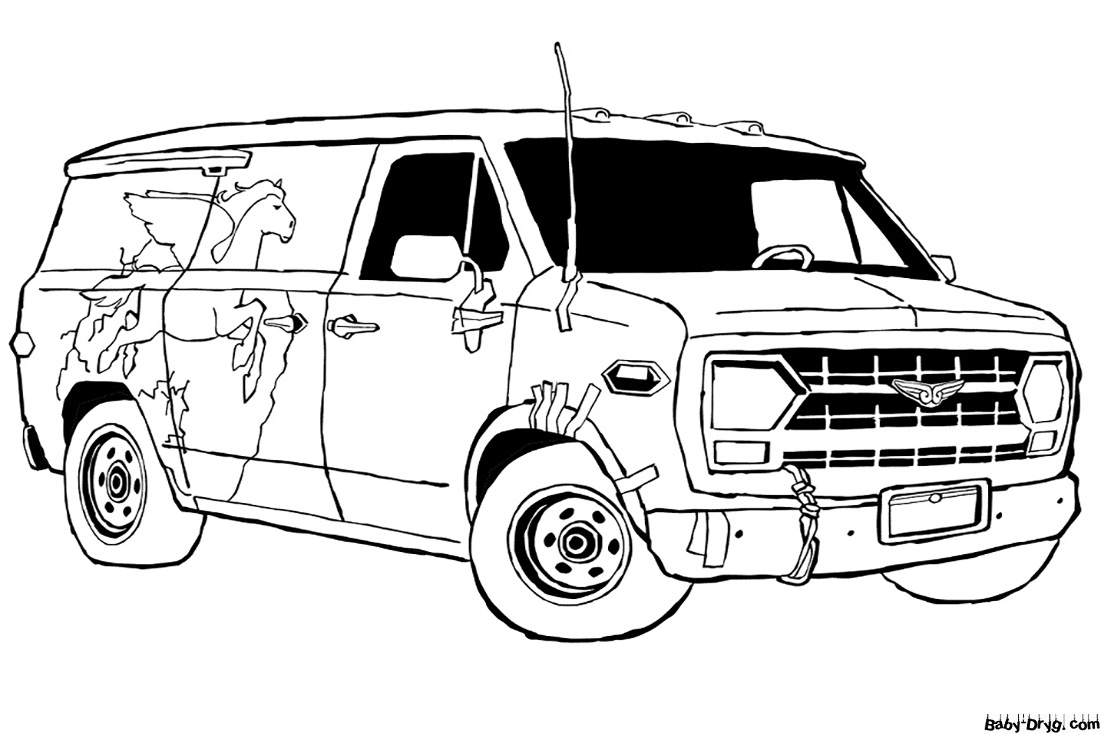 Раскраска Гвиневра Фургон | Раскраски Фургоны
