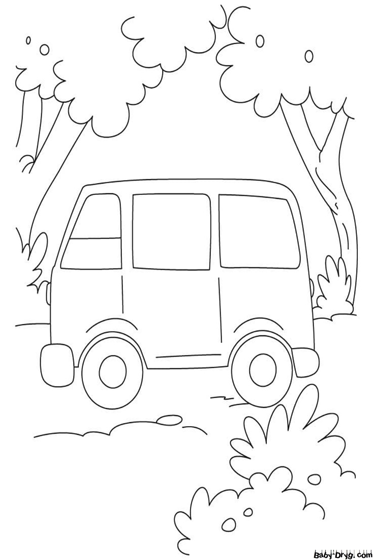 Раскраска Простой фургон | Раскраски Фургоны