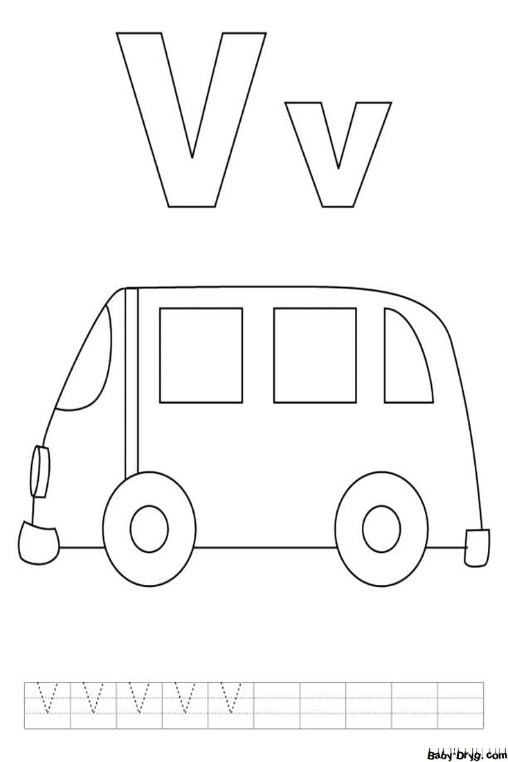 Раскраска V - Фургон | Раскраски Фургоны