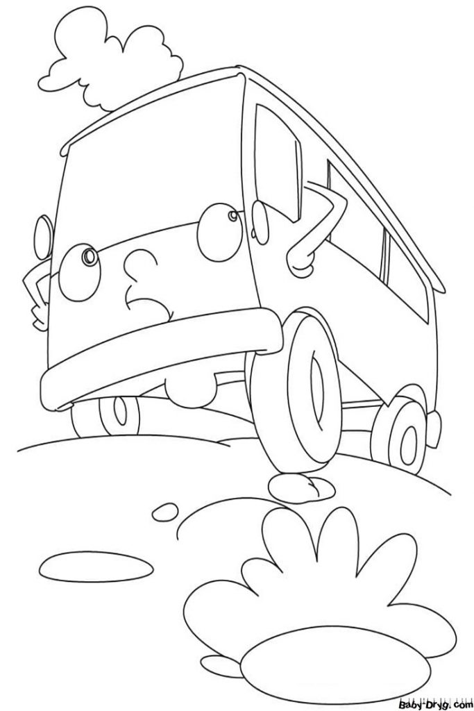 Раскраска Забавный фургон | Раскраски Фургоны