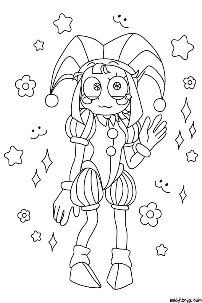 Remember waving Coloring Page | Coloring The Amazing Digital Circus
