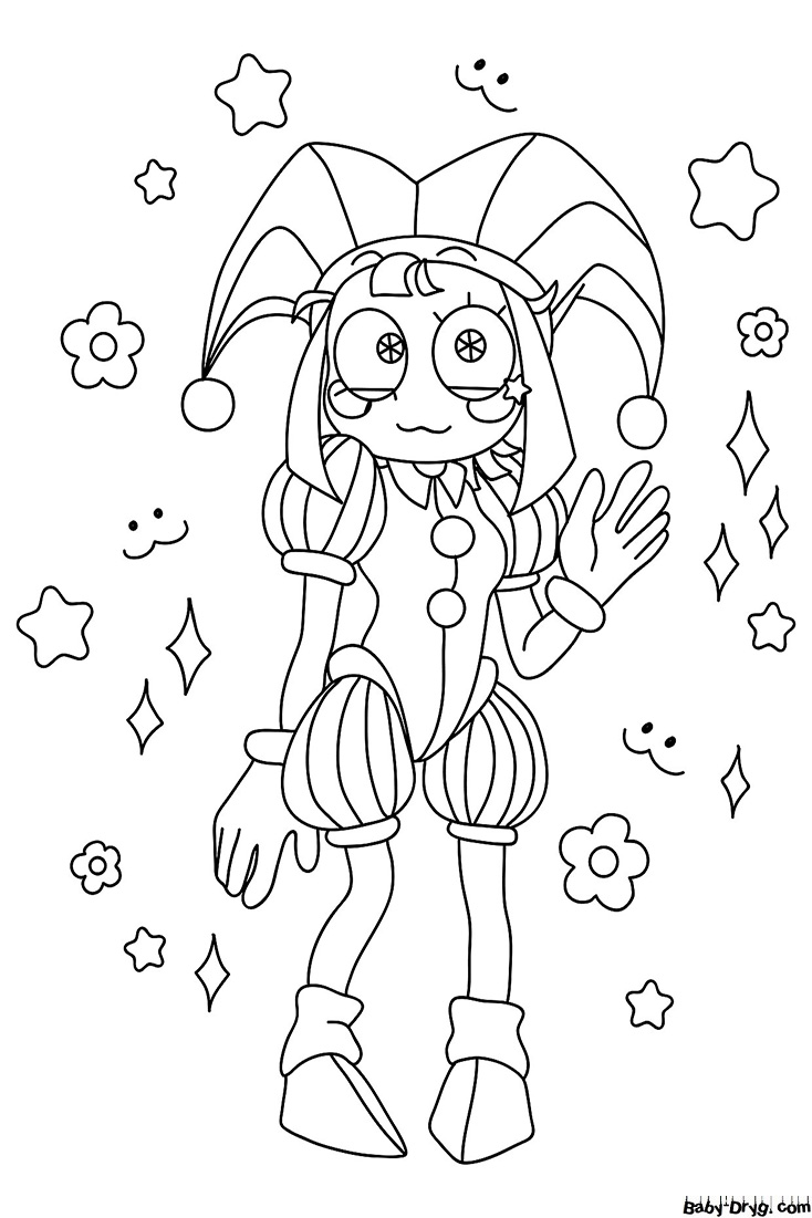 Remember waving Coloring Page | Coloring The Amazing Digital Circus