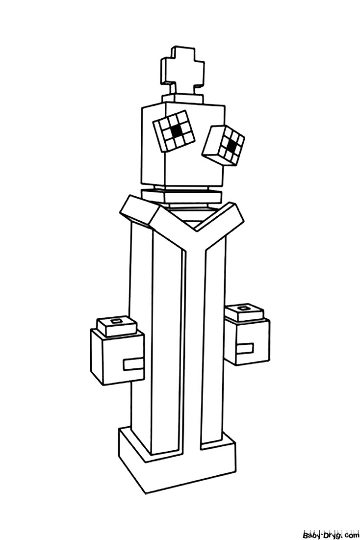 The Kinger in Minecraft Coloring Page | Coloring The Amazing Digital Circus