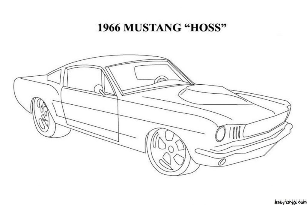 1965 Mustang Coloring Page | Coloring Mustang