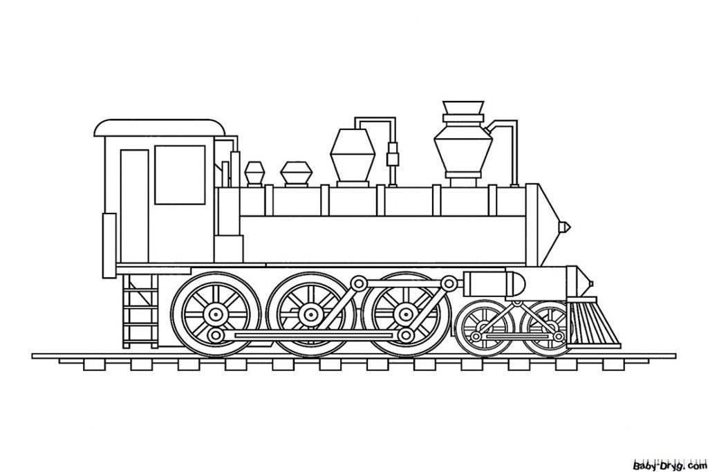 A locomotive for kids Coloring Page | Coloring Trains / Steam locomotives / Electric trains