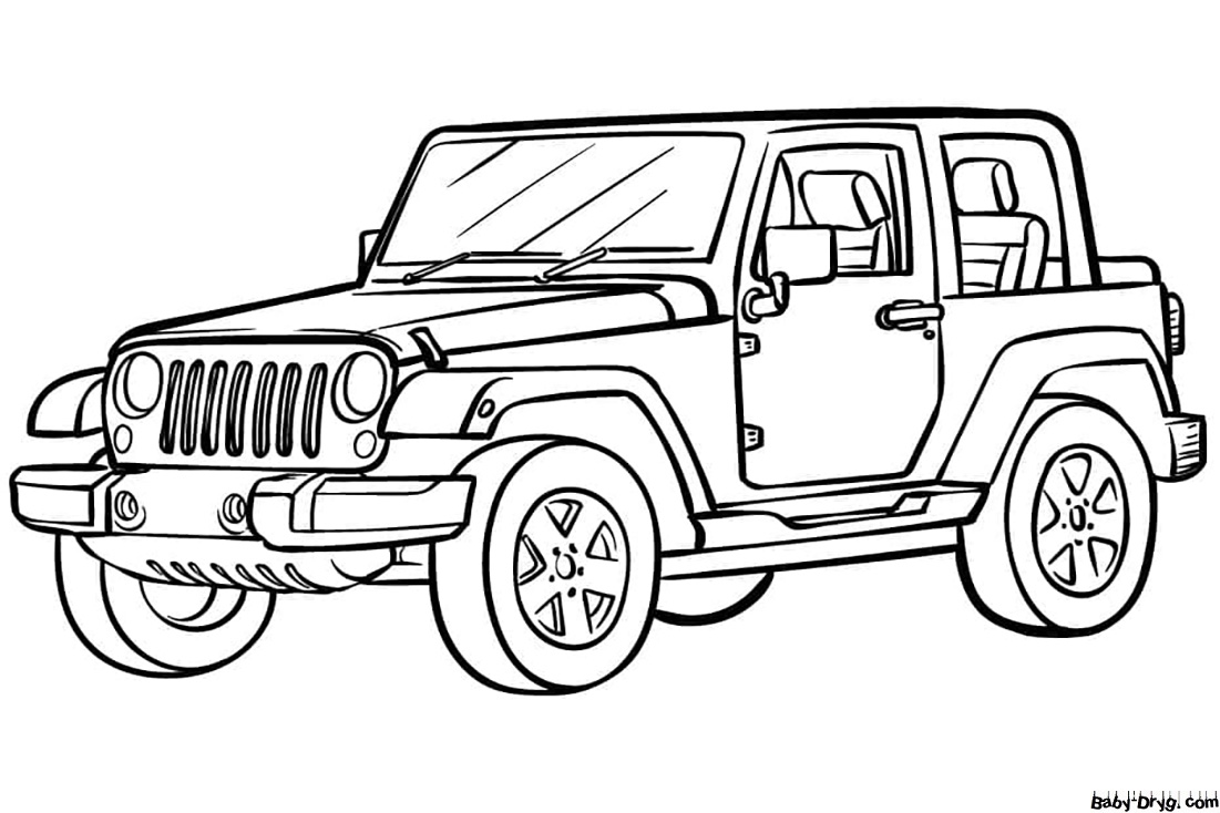 A picture of a jeep car | Coloring Jeep