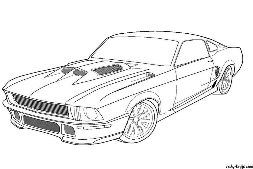 Awesome Mustang Coloring Page | Coloring Mustang