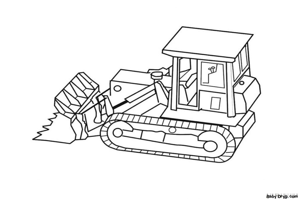 Бульдозер рисунок | Раскраски Бульдозеры