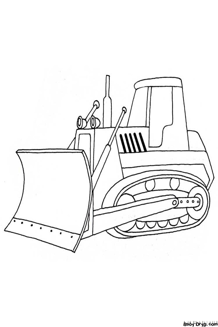 Bulldozer for Toddlers Coloring Page | Coloring Bulldozer