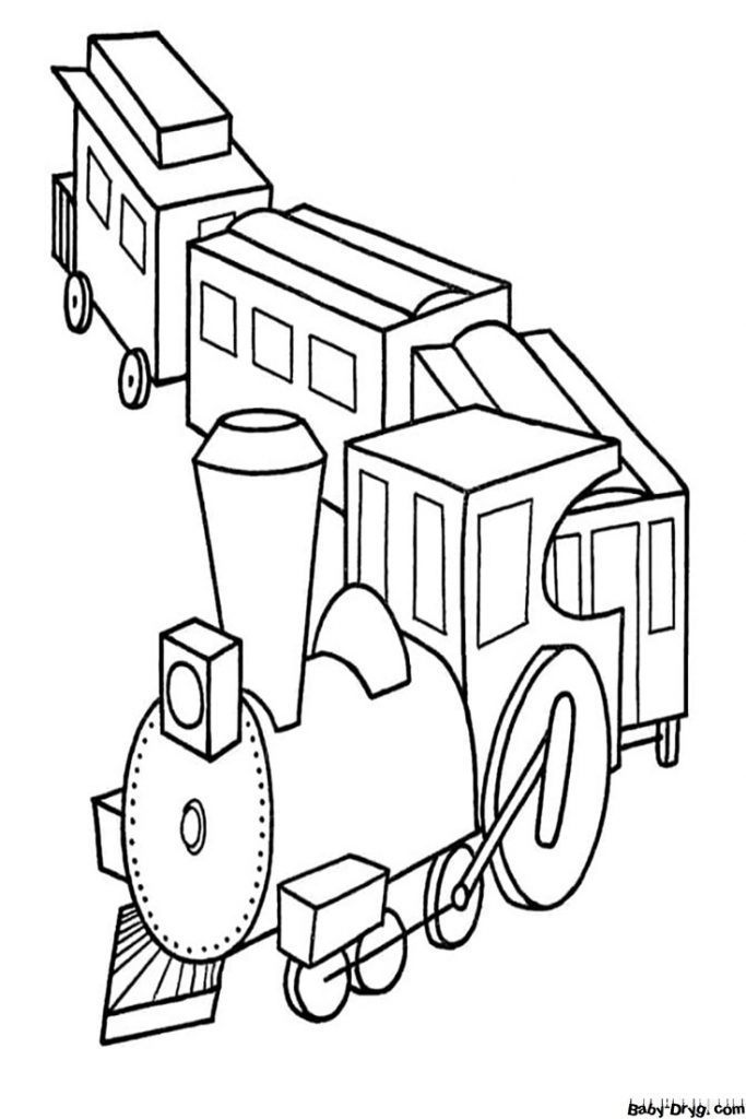 Children's train Coloring Page | Coloring Trains / Steam locomotives / Electric trains