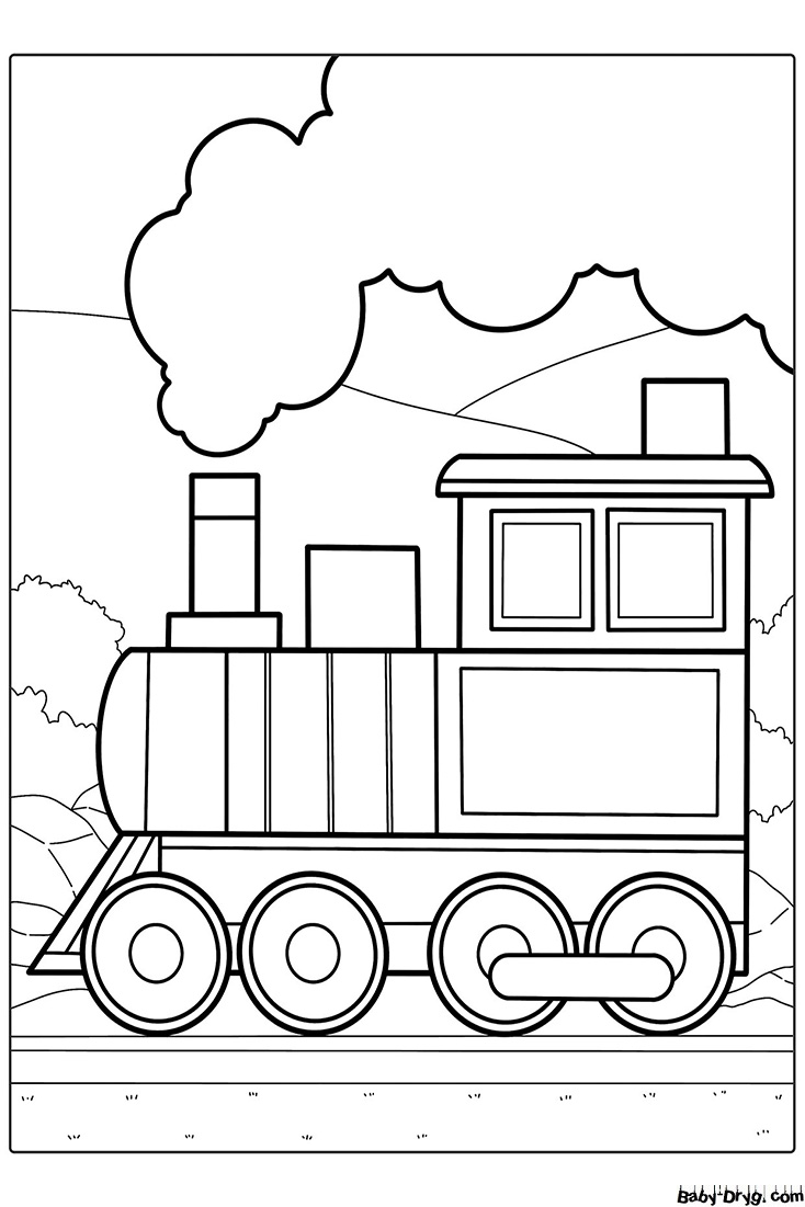 Classic Steam locomotive Coloring Page | Coloring Trains / Steam locomotives / Electric trains