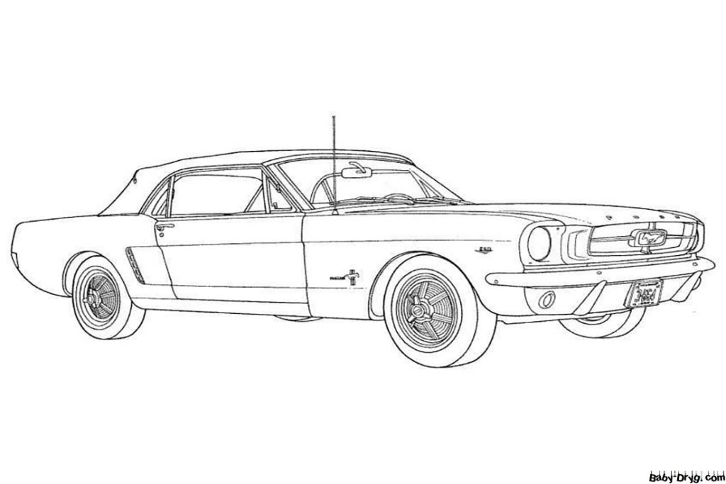 Cool Ford Mustang Coloring Page | Coloring Mustang