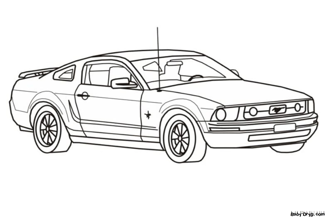Cool Mustang Coloring Page | Coloring Mustang