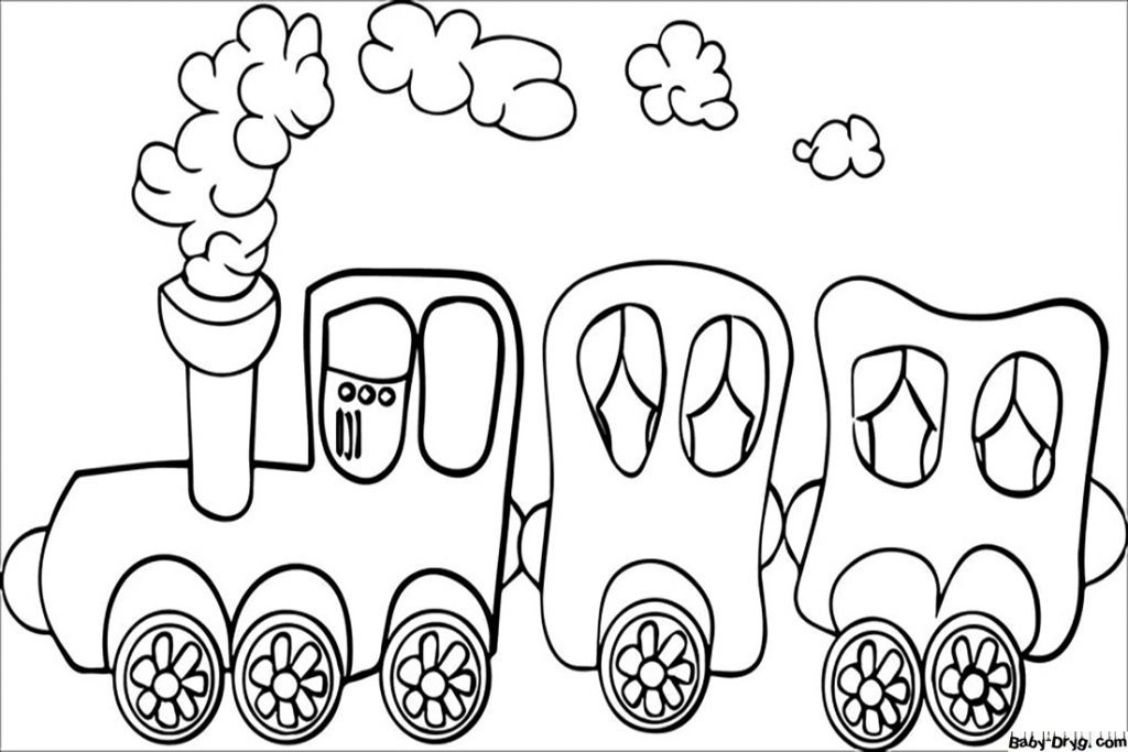 Cool Train Coloring Page | Coloring Trains / Steam locomotives / Electric trains