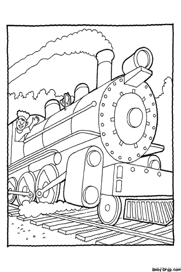Diesel Train Coloring Page | Coloring Trains / Steam locomotives / Electric trains