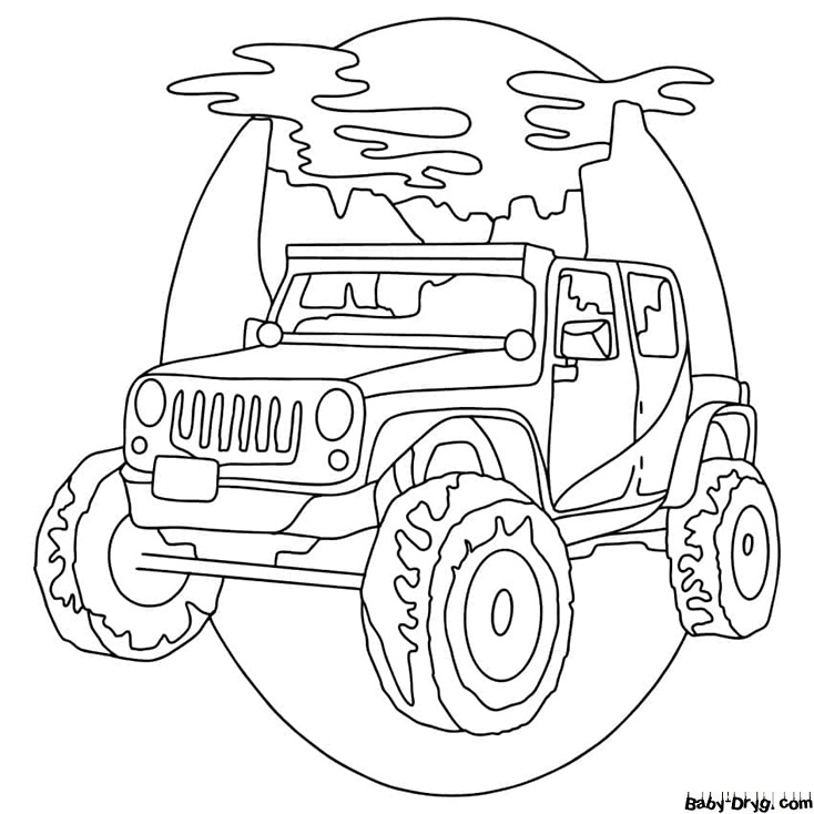 Download a picture of a jeep | Coloring Jeep