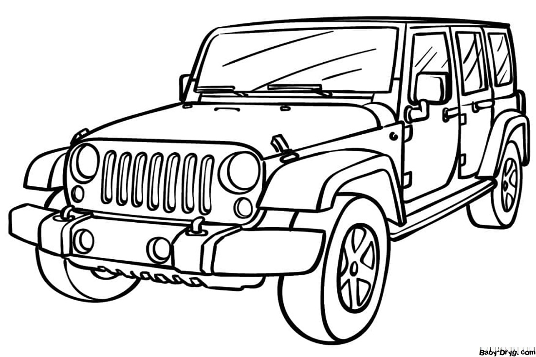 Джип раскраска для детей | Раскраски Джипы / Jeep