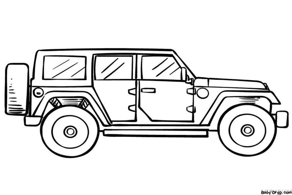 For Boys Jeep Coloring Page | Coloring Jeep