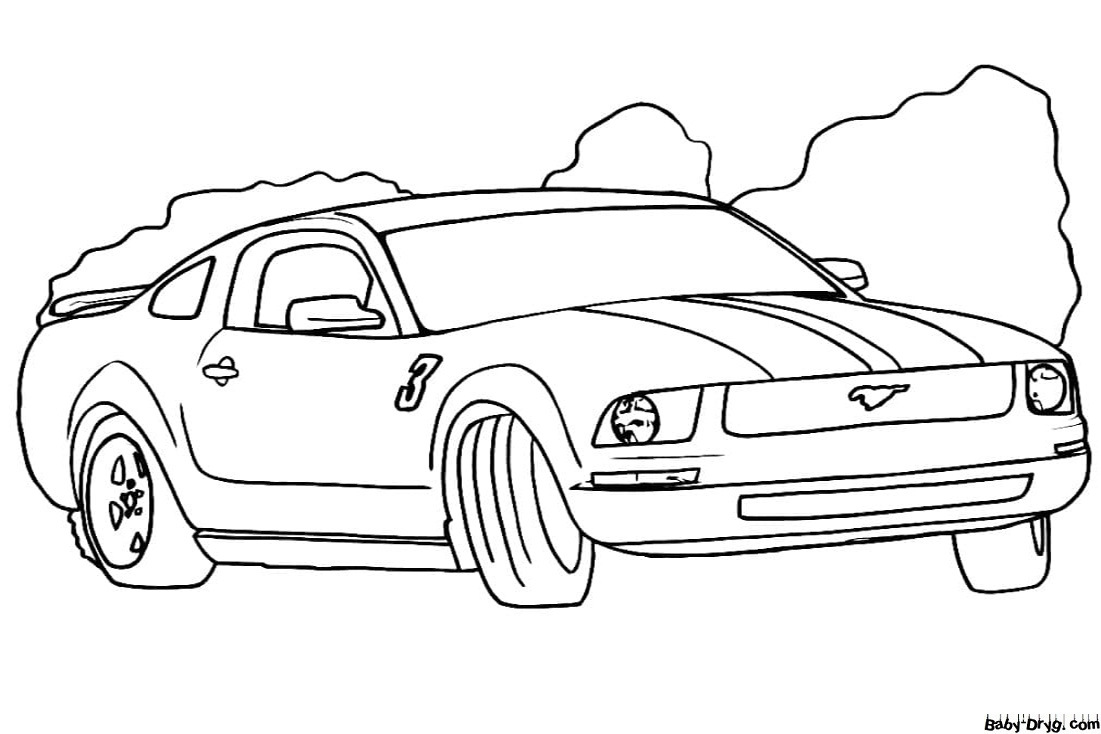 Ford Mustang Car Coloring Page | Coloring Mustang