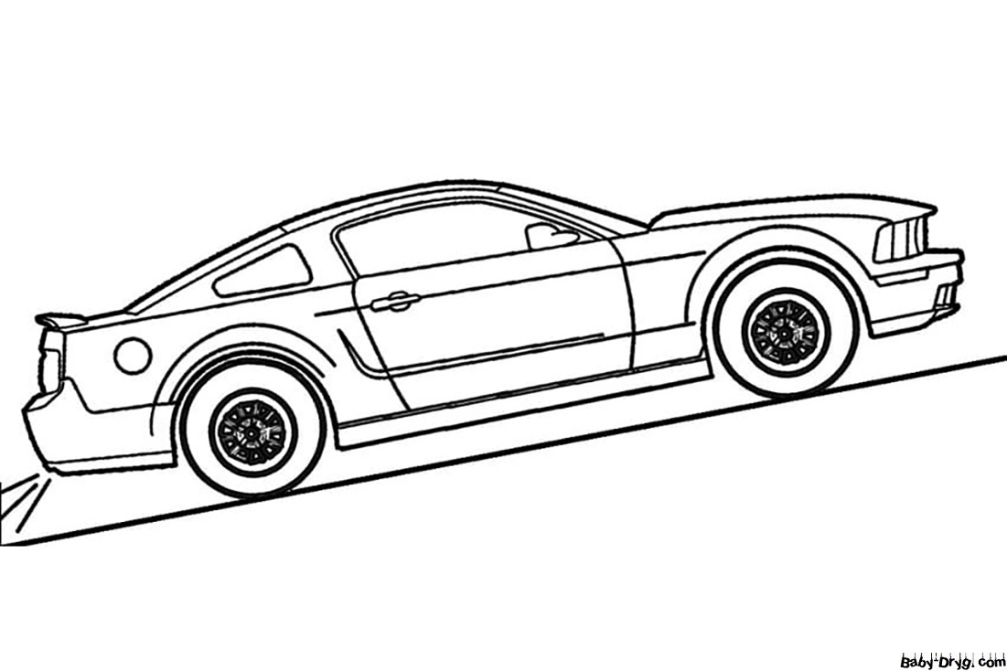Ford Mustang for kids print out Coloring Page | Coloring Mustang