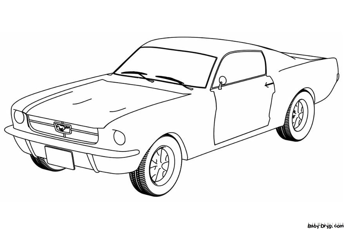 Ford Mustang Printable Coloring Page | Coloring Mustang