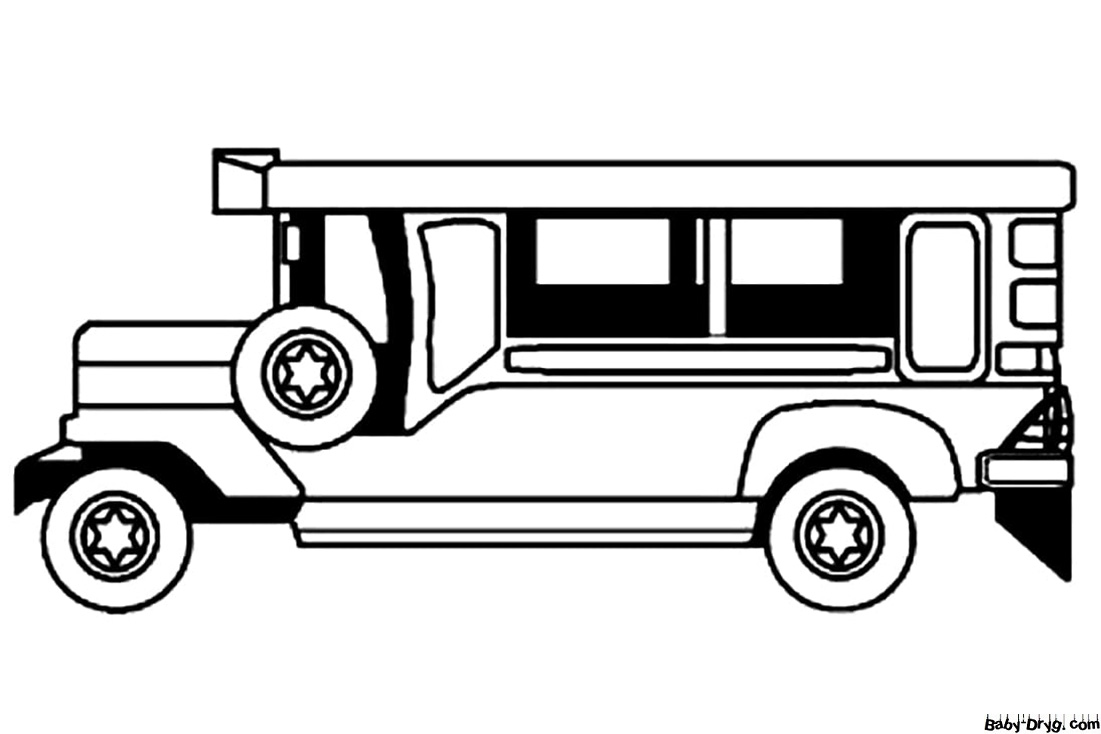 Free Jeepney Coloring Page | Coloring Jeepney